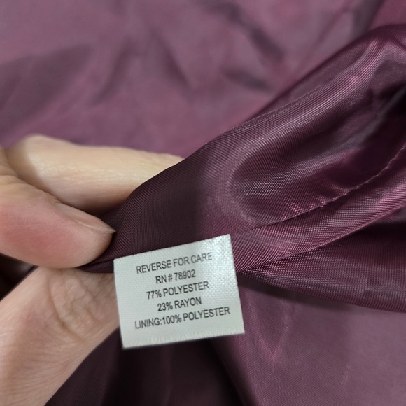 Vintage Erin London Jacket Women's Small Burgundy Floral Textured Art To Wear S - Picture 7 of 11